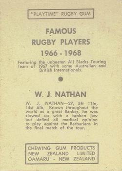 1968 Playtime Rugby Gum Famous Rugby Players - Green #17 Waka Nathan Back